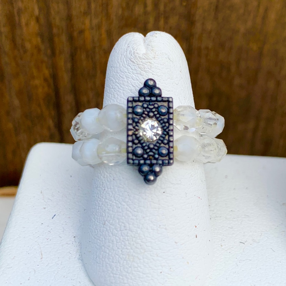Swarovski Chrystal Double band  Ring, all sizes!